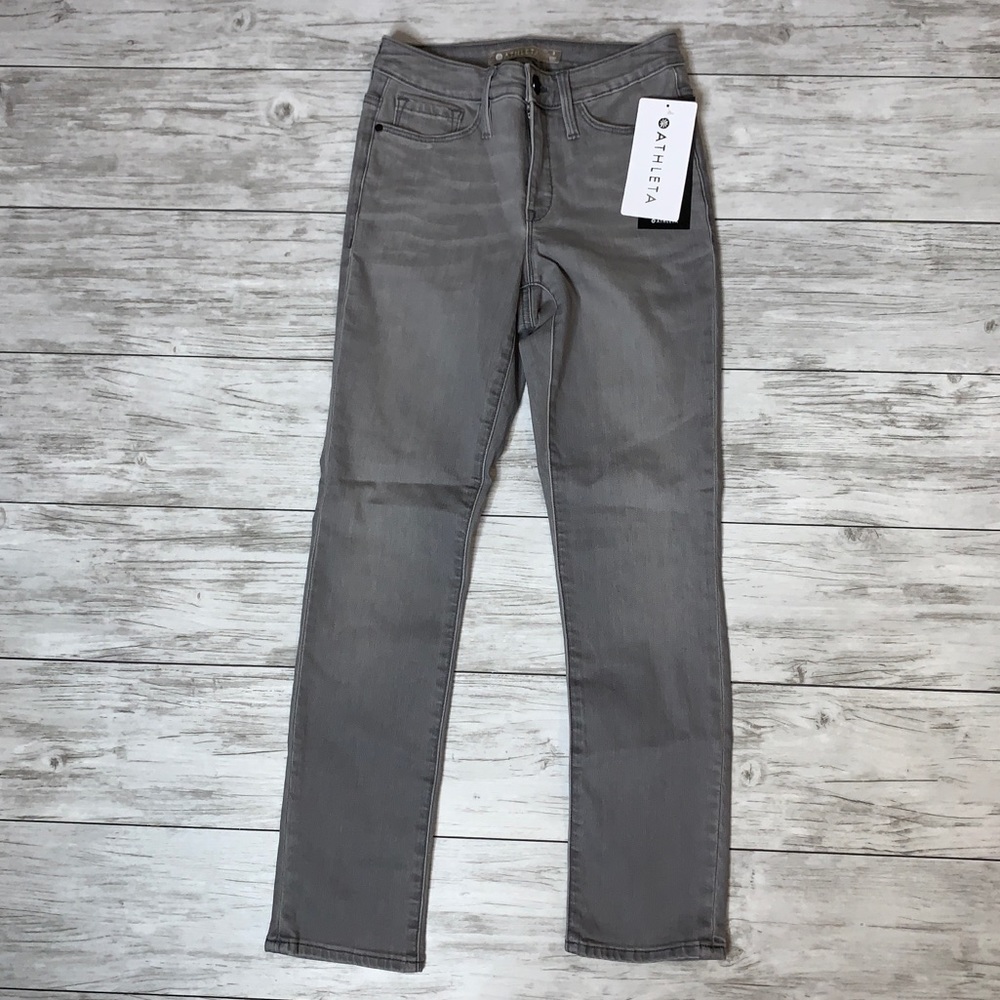 Athleta Gray Sculptek Skinny Crop Jeans NWT